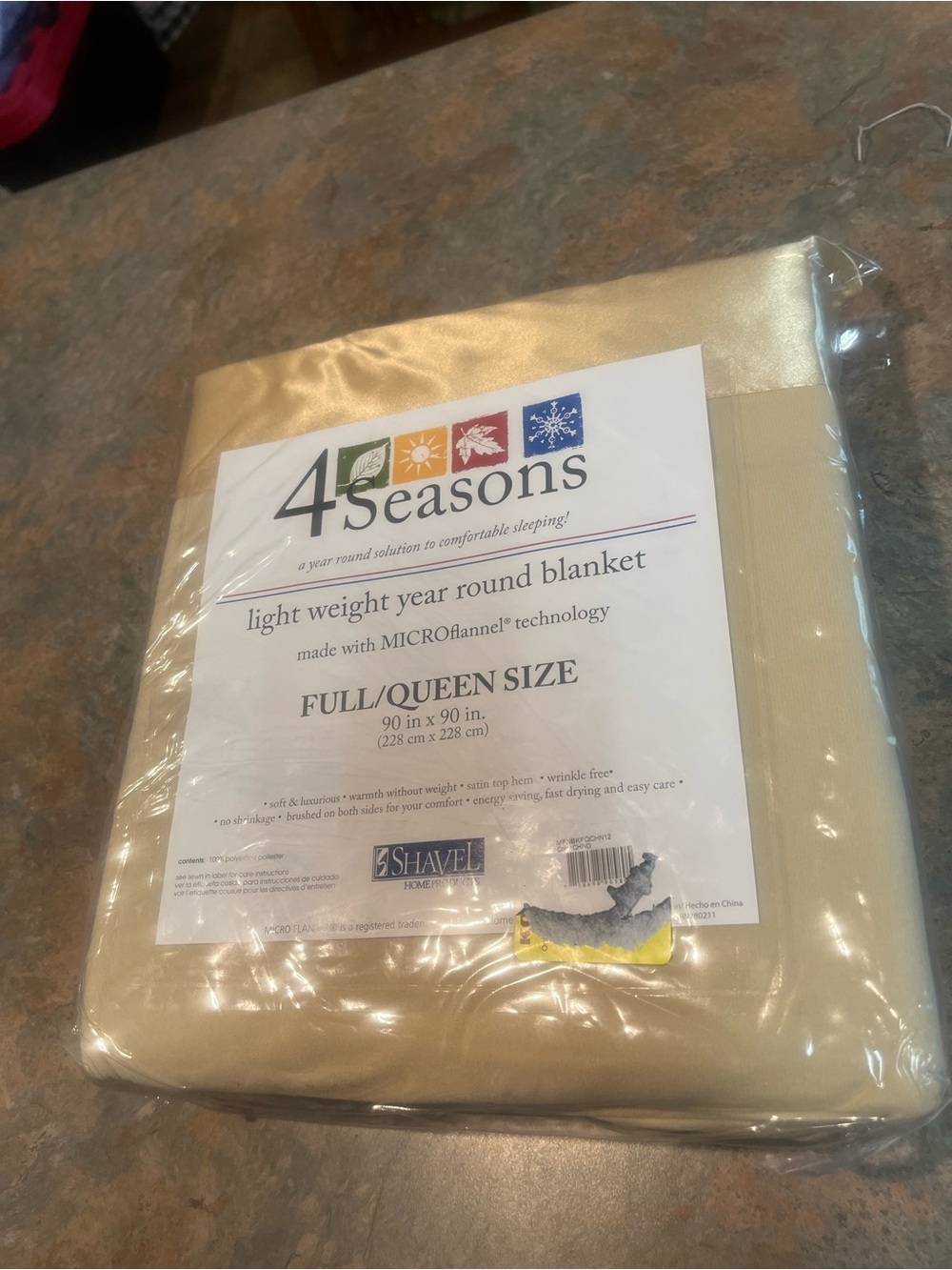 Lightweight Year-Round Blanket - Cream (Full/Queen)